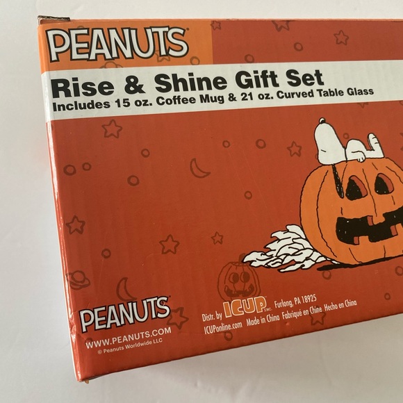 Peanuts Snoopy Halloween Mug & Wine Glass Set NEW - Picture 4 of 10